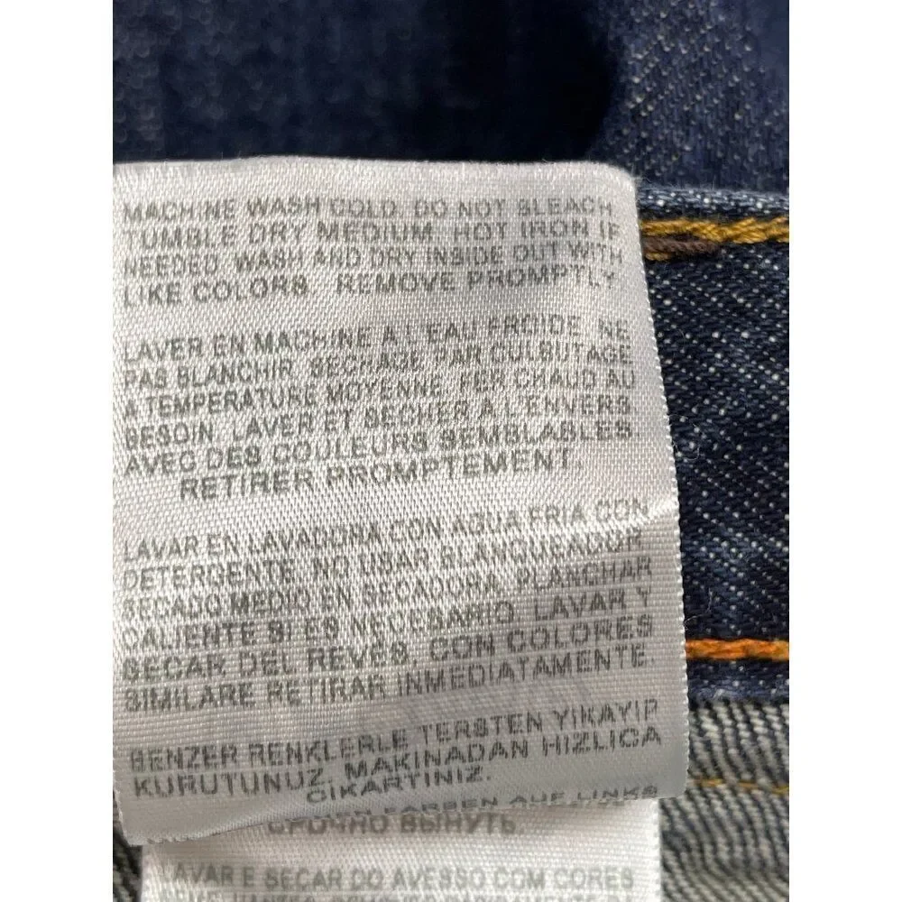 Dockers Men Dark Wash Straight Fit Denim Jeans Size 42 / 30